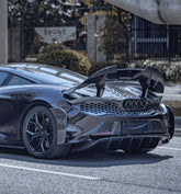 McLaren 720s 2018-2023 with Aftermarket Parts - 765lt Conversion Style Rear Spoiler Wing Carbon Fiber / FRP from CMST Tuning